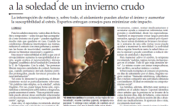 El Mercurio de Santiago aborda el impacto del invierno en la salud emocional de las personas mayores